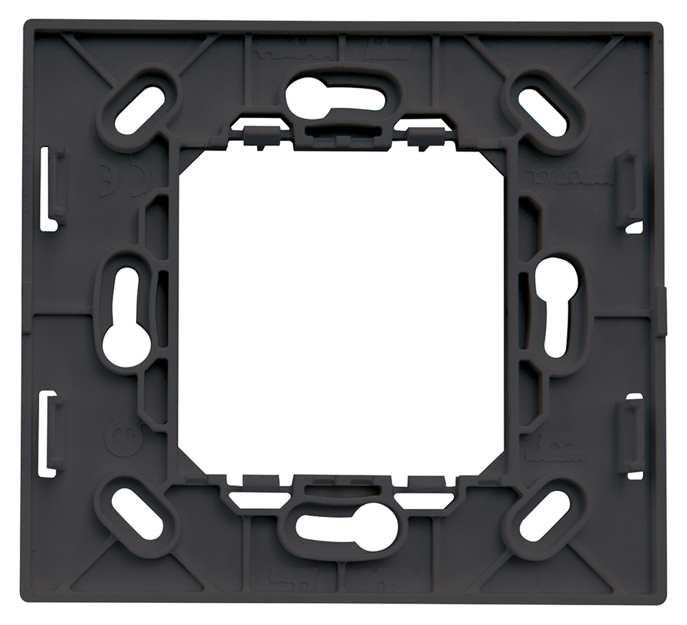 Supporto radio placca Classica 2 moduli grigio per installazione parete comando wireless EnOcean Bluetooth ZigBee