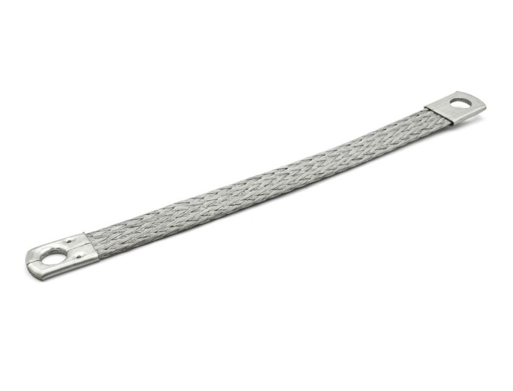 Treccia stagnata rame 10mmq 200mm messa a terra quadri elettrici