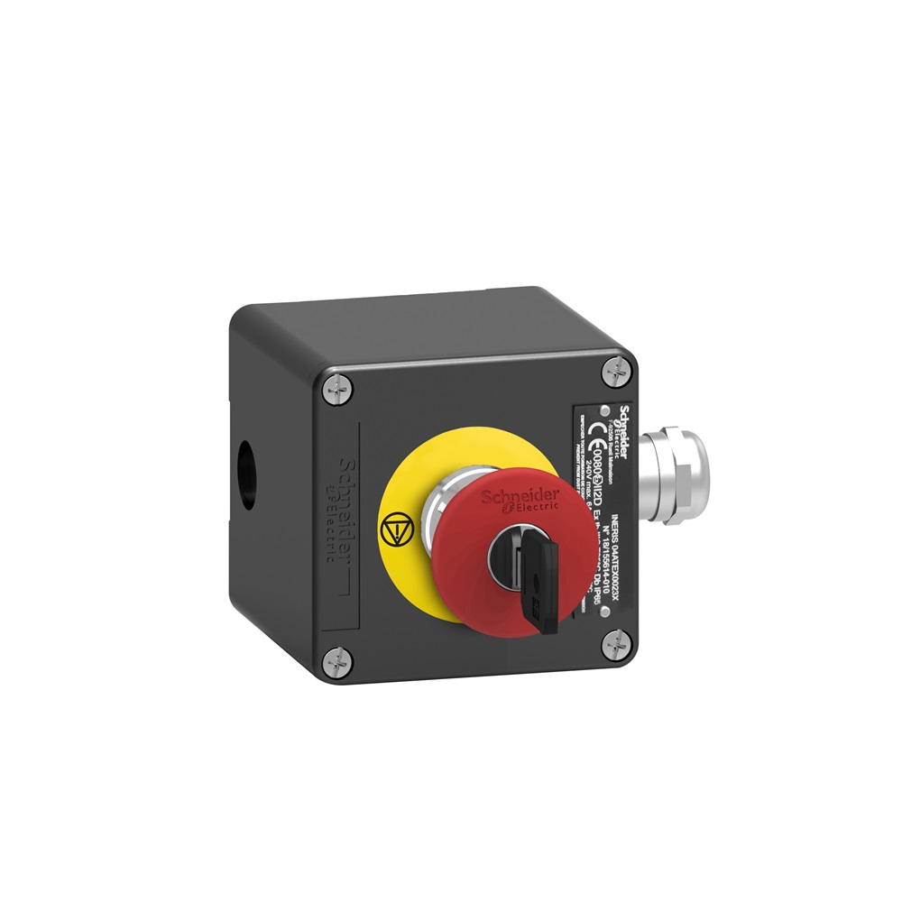 control station - XAW-F - metal - 1 NC + 1 NC - red - Emergency Stop