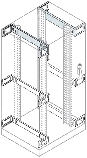 Traverse superiori montaggio rack profondità 1000 mm per quadri automazione