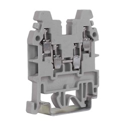 Morsetto a vite 2,5mm² 2+2 poli 1 piano colore blu per cablaggio elettrico