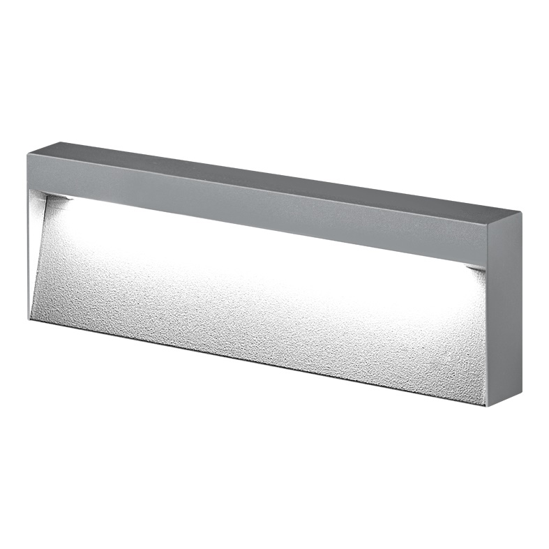 Applique LED 8W IP65 grigia per esterni luce calda 3000K design moderno resistente