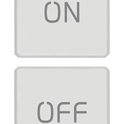 DUE TASTI FLAT SIMBOLI ON/OFF BIANC