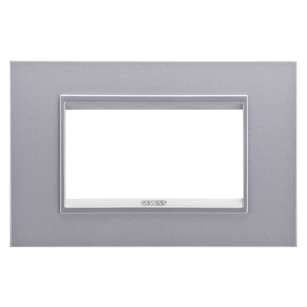 Placca Lux 4P Titanio Monochrome design raffinato finitura moderna per ambienti interni