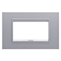 Placca Lux 4P Titanio Monochrome design raffinato finitura moderna per ambienti interni
