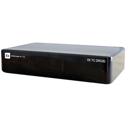 Ricevitore DVB-T2 compatto con Android TV integrato per ricezione digitale avanzata e installazioni rapide