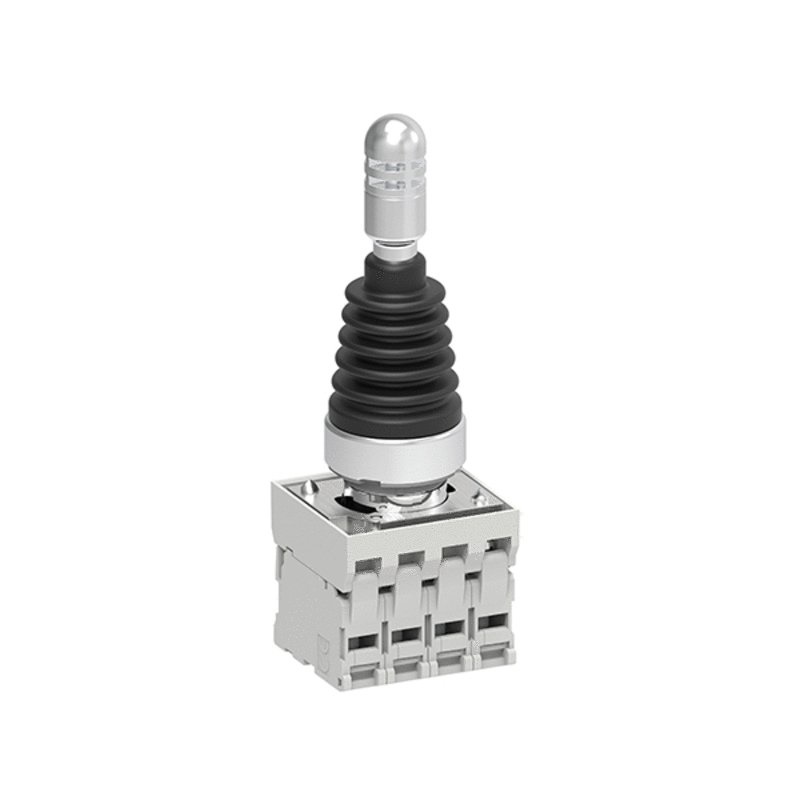 Manipolatore leva 4 direzioni Ø22mm serie Platinum metallico con 4 contatti ausiliari NA mantenuto