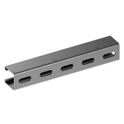 Profilo zincato caldo 41x41x2 mm lunghezza 4 m per strutture supporto impianti elettrici