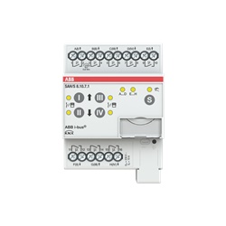 Attuatore combinato 8 canali 10A per sistemi KNX controllo luci e tapparelle guida DIN 4 moduli