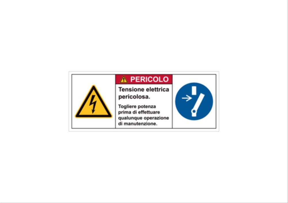 Etichetta VS-I135 simboli integrati per impianti elettrici 62x155