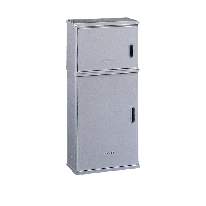 Armadio vetroresina 2 vani serratura IP44 ventilato per installazioni elettriche dimensioni 546x900x308 mm
