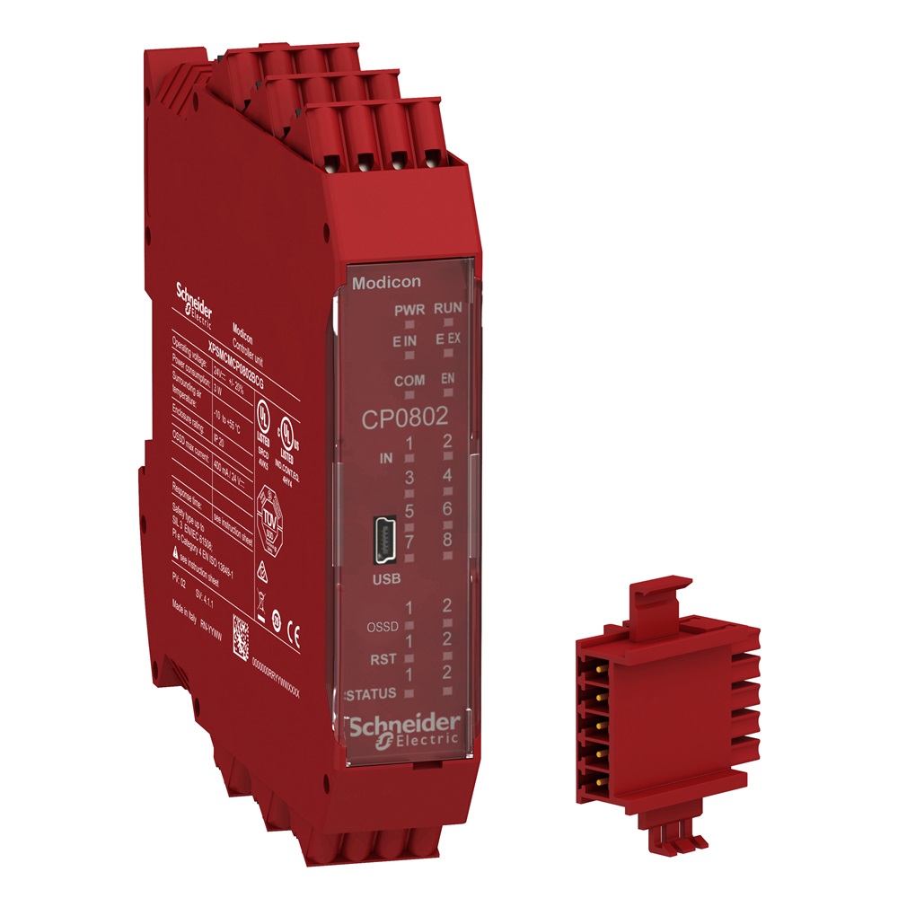 Modulo configurabile modulare di sicurezza 8DI 2DO m.vmolla