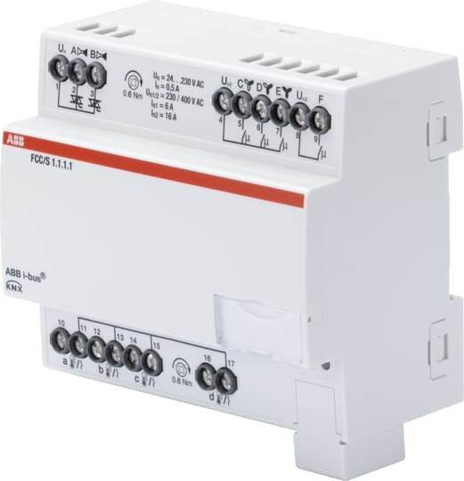 Controllore Fan Coil PWM 3 Vie per Riscaldamento e Raffreddamento con Montaggio su Guida DIN e Integrazione KNX