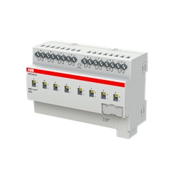 Attuatore standard 8 canali 6A comando manuale integrato per automazione KNX