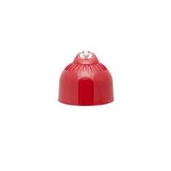 Lampeggiante parete LED bianco, copertura 3,1x11,3m, IP65, EN54-23