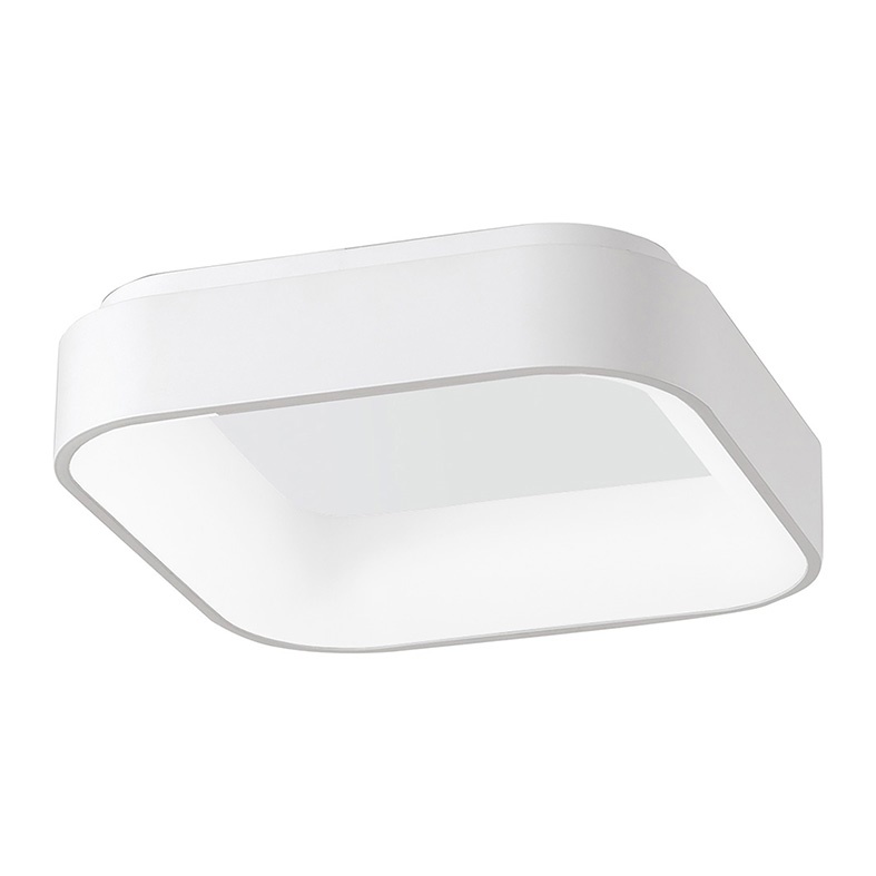 Plafoniera quadrata LED 48W 3000K CRI80 bianco per interni residenziali e commerciali