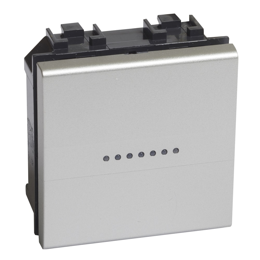 Deviatore 1P 10A 2 moduli assiale per impianti elettrici