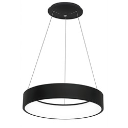 SOSPENSIONE LED 3K NERO 60W TONDO