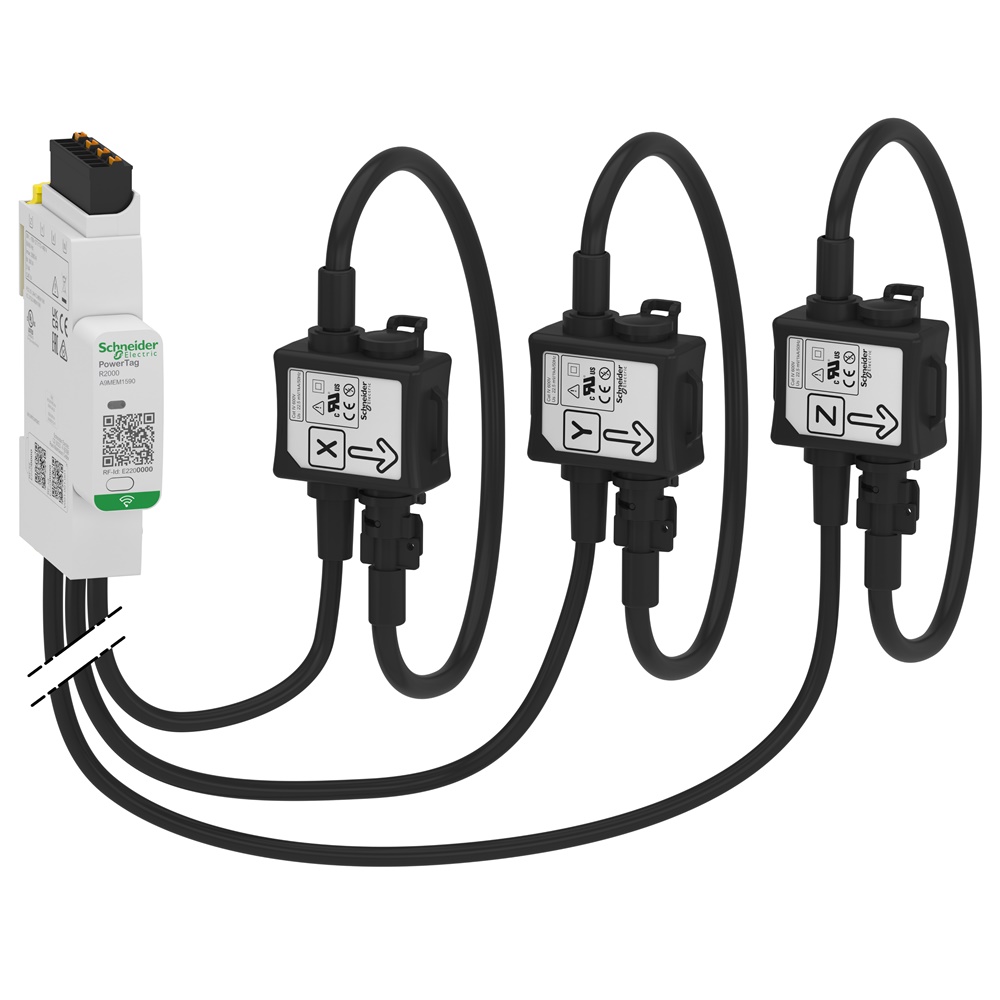 Sensore energia PowerTag Rope 200A 3P/3P+N wireless monitoraggio carico rete elettrica