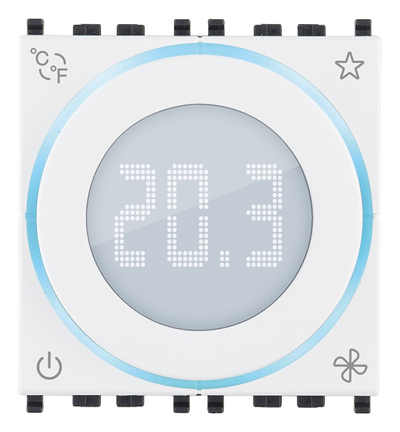 TERMOSTATO ROTELLA KNX 2M BIANCO