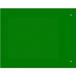 Targhetta adesiva verde 7x20 mm per componenti industriali