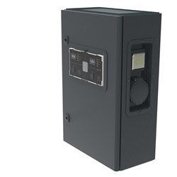 Stazione ricarica Green Up Premium metallo bifacciale 7,4 kW doppia presa veicoli elettrici parete pavimento Bluetooth gestione app