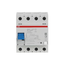 Interruttore salvavita F204 B-80 4 poli 30 mA 80 A protezione correnti di guasto DC