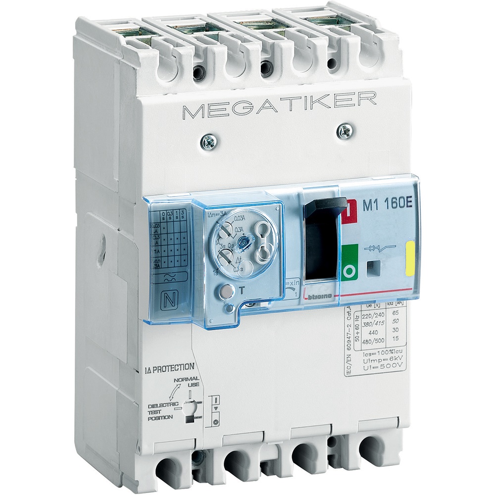 Interruttore magnetotermico differenziale 4 poli 16A 16kA residenziale industriale