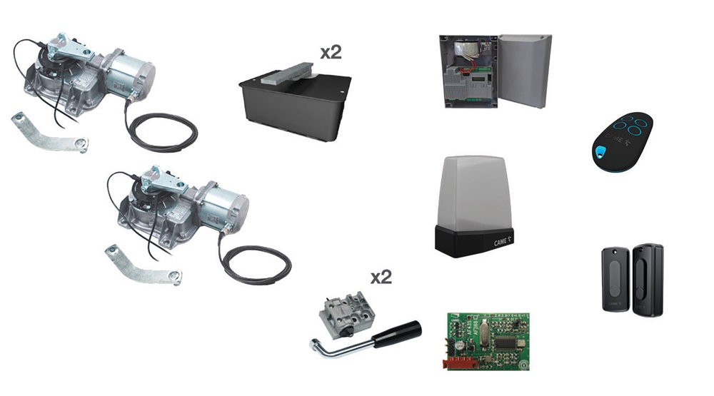 KIT INTERRATO FROG 3,5M 24V DOPPIO MOTORE PER ANTE FINO 400KG