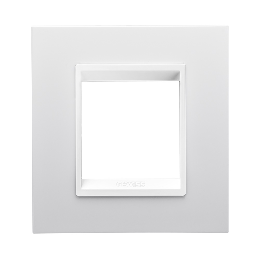Placca Lux International 2 Moduli Monochrome Bianco Serie Civile Raffinata