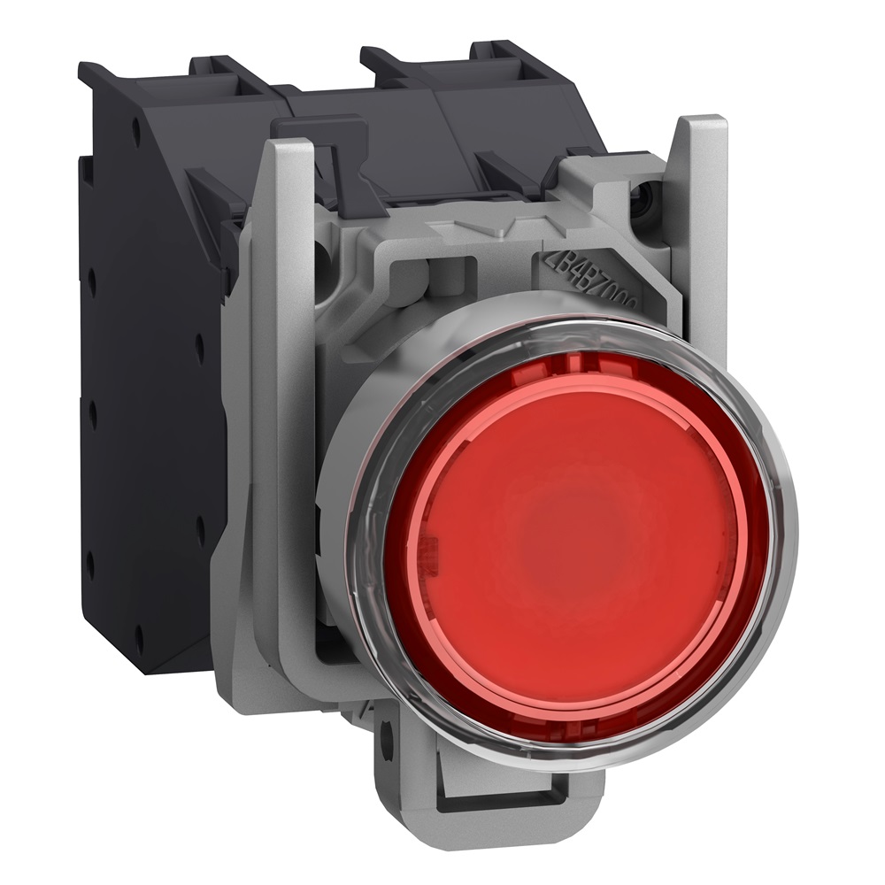 Pulsante luminoso rosso con cappuccio ATEX 24..240V