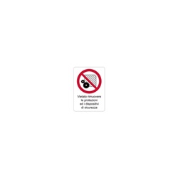 Etichetta Divieto PST-PSW 74x52 mm per Impianti Macchinari