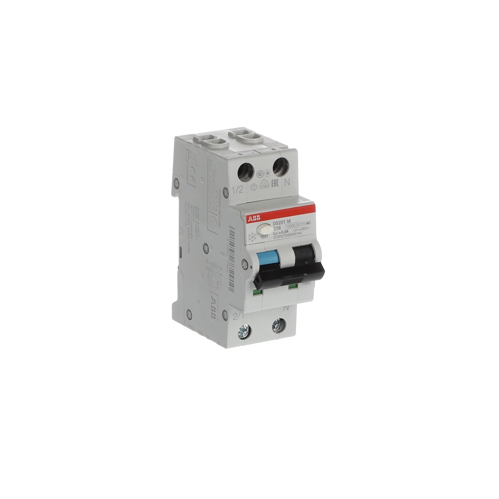 Interruttore Differenziale Magnetotermico DS201 M 1P+N 16A 300mA Tipo AC per Protezione Circuiti Monofase