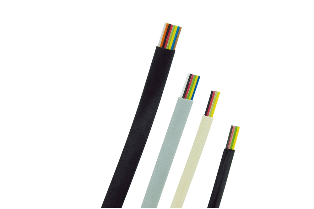 FLAT TELEPHONE CABLE 4 CORES BLACK