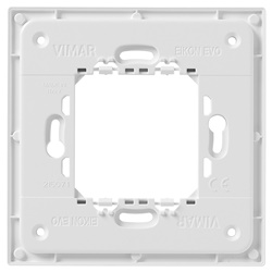 Supporto radio placca 2 moduli bianco per comando wireless EnOcean Bluetooth ZigBee parete