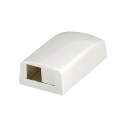 Scatola Mini-Com PDCBX2IW-AY compatta plenum rated per installazione moduli doppia con montaggio adesivo viti magnete colore avorio