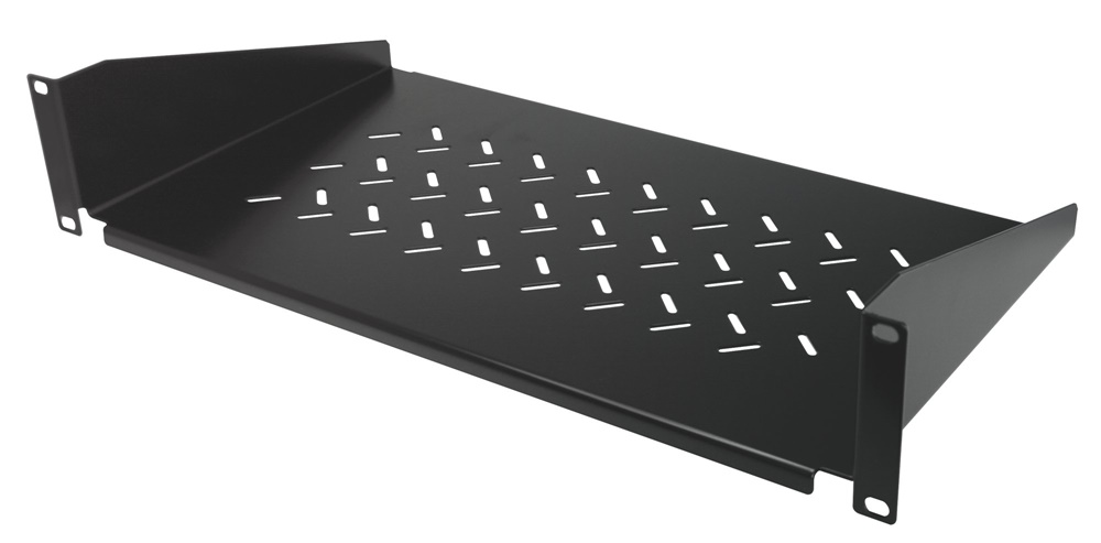 Ripiano fisso 19 2U 250mm 20kg nero armadio