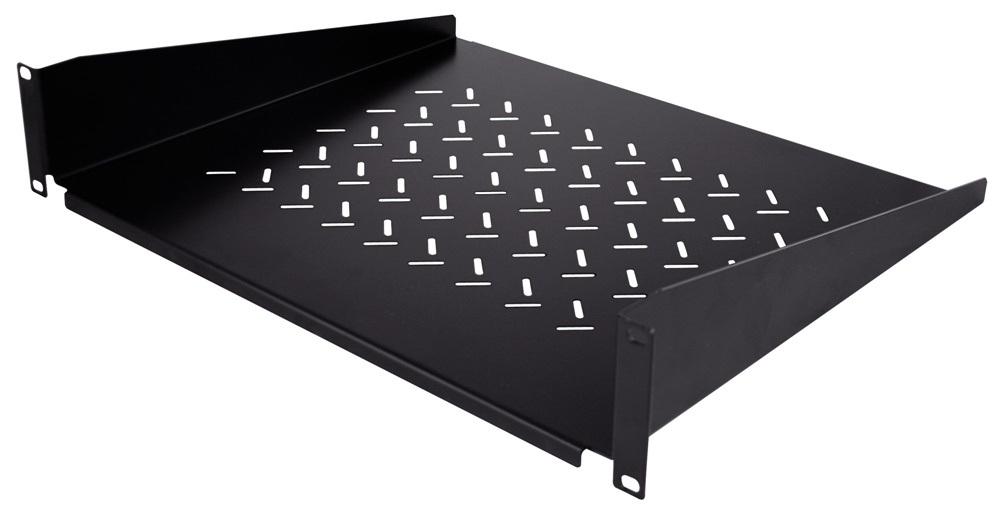 Ripiano fisso 19 2U 375mm 20kg nero armadio