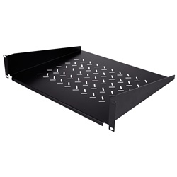 Ripiano fisso 19 2U 375mm 20kg nero armadio