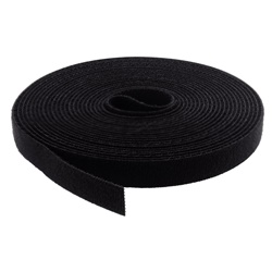 Rotolo fascetta Velcro nero 5m x 13mm organizzazione cavi riutilizzabile tecnico