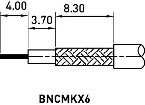 LOTTO DI 10 BNC MASCHIO KX6/RG59
