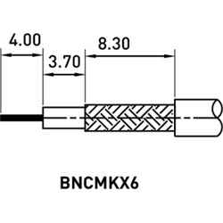 LOTTO DI 10 BNC MASCHIO KX6/RG59