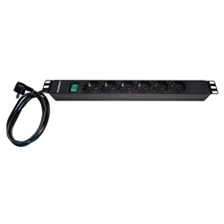 Striscia alimentazione 6 schuko interruttore luminoso
