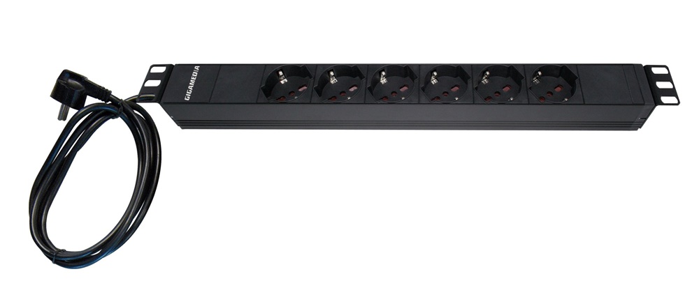 Striscia alimentazione 6 schuko 19 rack