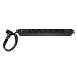 Striscia alimentazione 6 schuko 19 rack