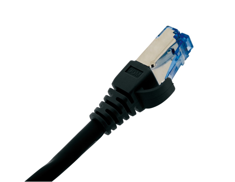 PATCHCORD C6A S/FTP RJ45 0,5M NERO