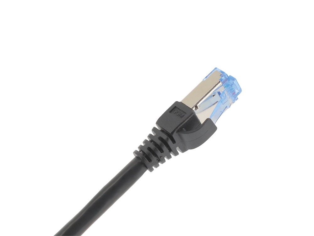 PATCHCORD C6A S/FTP RJ45 0,5M NERO