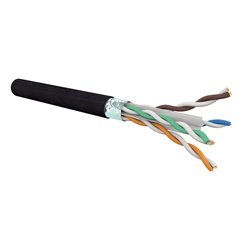 Cavo CAT6 F/UTP 305m guaina polietilene nero per reti interne ed esterne