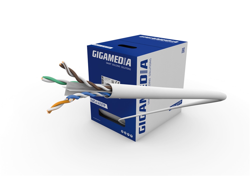 Cavo CAT6 U/UTP LSZHFR CCA AWG24 305m trasmissione dati alta velocità sicurezza ambienti interni