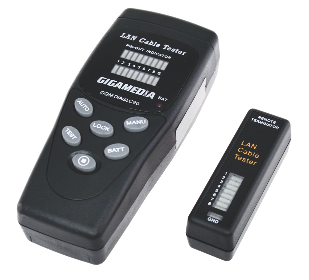 Tester cablaggio RJ45 UTP/STP Gigamedia